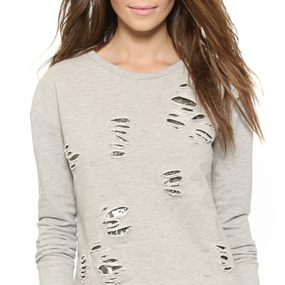 Generation Love grey distressed sweatshirt